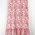 Lulus  Sweetly Blooming Ivory Floral Lined Tiered Maxi Skirt, Size Medium Photo 0