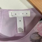 Leith Long Sleeve Floral Chiffon Dress Lavender Frost Medium Photo 9