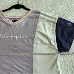 Champion ✨  Women’s Purple Color Block Crop Top Small Photo 8