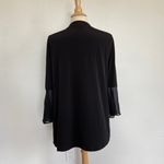 Ellen Tracy Solid Black Open Front Cardigan Photo 1