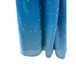 Wayward Fancies eShakti Blue Gradient Star Print Midi Dress Long Sleeve Ruched‎ Size M Photo 5