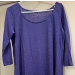 Eileen Fisher  purple dress XS 100% linen scoop neck Beautiful versatile RARE HTF Photo 2