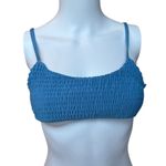 Women’s extra small smocked baby blue Micro bikini top Size XS Photo 4