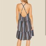 Outerknown  Cielo Black Gray Blue Stripe Organic Cotton Babydoll Dress XS Photo 1