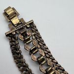 Stella & Dot Women's Triple Chain Rhinestones Bracelet emerald stunning cocktail Photo 6