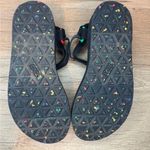 Teva  Women’s Black Sandals with Colorful Rainbow Strap size 8 Photo 5