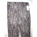 Womens Worth New York NWT $398 12 Snake Print Silk Pants Purple White Tall Gray Photo 2