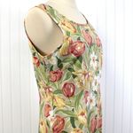 Laura Ashley VTG Womens US8 Floral Dress Spring Tulips 90s Preppy Coastal Brunch Photo 4