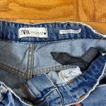 ZARA  The 90'S Full Length Jeans high Rise med blue size 8 causal distressred Photo 5