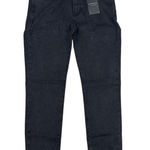 Just Black  -  Cropped Skinny Jeans with Fringe Hem in Washed Black Photo 0