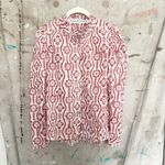 Alix Of Bohemia Red Floral Button Down Blouse Size XS Photo 0