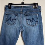 AG Adriano Goldschmied The Stevie Slim Straight Blue Jeans hemmed size 28 flaw Photo 3