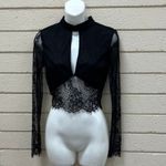 Lush Clothing Lush Black Lace Top size S Photo 6
