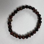 None Handmade Beaded Bracelet Trio Tribal Browns Earth Tones Mixed Materials Photo 4