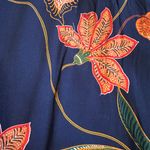 Loft  Wide Legged Tie/Elastic Waist navy with floral print size Medium Tall Photo 8