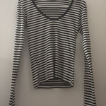 Brandy Melville Navy Blue Striped  Long Sleeve Photo 0
