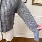 Babaton Aritzia The Group by  Luxe Cashmere Waffle Cropped Hoodie Grey $198 XS Photo 4