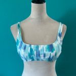 Aerie NWT Tie Back Scoop Bikini Top Blue Mist Swim Beach Surf Paddle Size M Photo 3