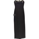 Lulus NWT Sensational Beauty Sleeveless Strapless Maxi Dress Slit Leg S Black Photo 4