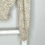 Japna ‎ Floral Print Long Sleeve Smocked Waist V Neck cropped Top Photo 4