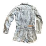 GRLFRND  denim Renata romper  Womens jean long sleeve romper size Xs new Photo 6