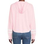 No Boundaries No Bounderies ' Junior'Henley Hooded Pull Over Sweatshirt - Large Starlight Pink Photo 1