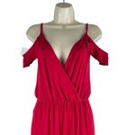 Rolla Coster Cold Shoulder Faux Wrap Maxi Dress Red Size S Photo 2