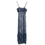 Mia Vesper Frond Mermaid Blue Printed Sleeveless Chiffon Maxi Dress Size Small Photo 10