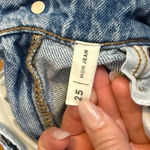 PacSun Women’s 25 Blue Denim Cotton Mom Jean Retro Distressed Relaxed Basic 90s Photo 11