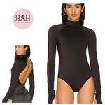 Anthropologie New. We Are HAH black 1-piece swim/bodysuit. Retails $240. Large Photo 1