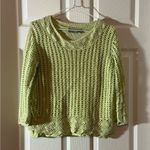 Croft & Barrow  Crochet Top Blouse Women's Lg Patty Knit 3/4 Sleeve Sweater Shirt Photo 0