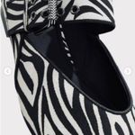ZARA Black White Zebra Animal Print Pattern Ballet Flats Slippers Shoes Photo 2