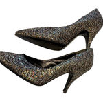 Simona Made in Italy Pointed Toe Heels Glitter Sparkle Party Shoes Black Size 7 Photo 0