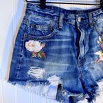 American Eagle  Hi-Rise Festival Denim Floral/Bird Embroidery Women’s Size 4 Photo 1