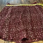 Lucky Brand Dark Red Print Mini Skirt Size Large Photo 7