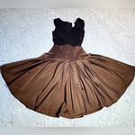 Cache Vintage Caché Fit and Flare Party Dress Stiff Hem Satin Skirt Size 6💛 Photo 1