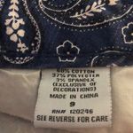 Wall Flower  High Rise Waist Blue Paisley Cuffed Stretch Shorts Juniors 9 Photo 8