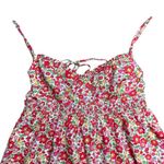 For Love & Lemons Red / Pink Auden Floral Cotton Mini Dress Women’s US XL Photo 2