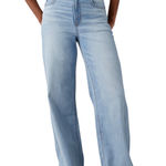 American Eagle Super High-Rise Baggy Wide-Leg Jeans - Size: 6 Regular Photo 0