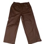 Ashley Stewart Ashley Stewart Women's Brown Faux Leather wide leg Pants Size 26 Photo 5