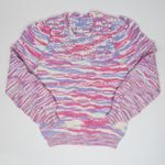 Vintage 80s Pink and Purple Knit Sweater Photo 1