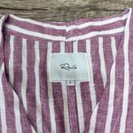 Rails  Thea Milos Stripe Red White Linen Tie‎ Front Button Down Top Sz S Photo 6