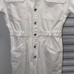 We The Free  White Denim Jumpsuit Women's Size Large Photo 3