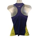 Saucony Bra Top Racerback Tank Zip Pocket On Back Size S Purple/Chartreuse Bike Photo 1