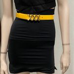 XXX Buckle Yellow/Gold Leather Belt Yellow Photo 2