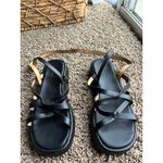 Madewell  Sabina Flatform Sandals, black leather, women’s size 6.5 Photo 1