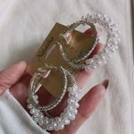 Natasha double loops peals paved ➰ shiny silver diamonds double loops ➰ Photo 3