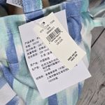 Aerie  Blue Tie Dye Straw‎ Bucket Bag Drawstring Mini Purse OS Photo 6