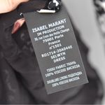 Isabel Marant  Etoile Selwyn Ruched Printed Mini Dress Long Sleeve Black White 34 Photo 9