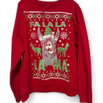 Holiday Time  Fa La La llama Sweatshirt ugly Christmas sweater size XL 46-48 Photo 0